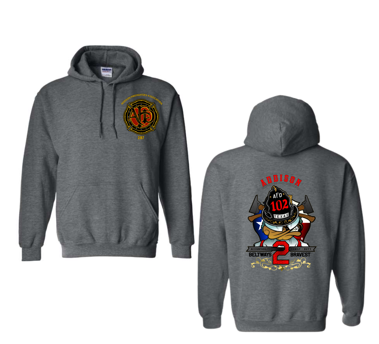 Addison's Fire Departments Stations Hoodie