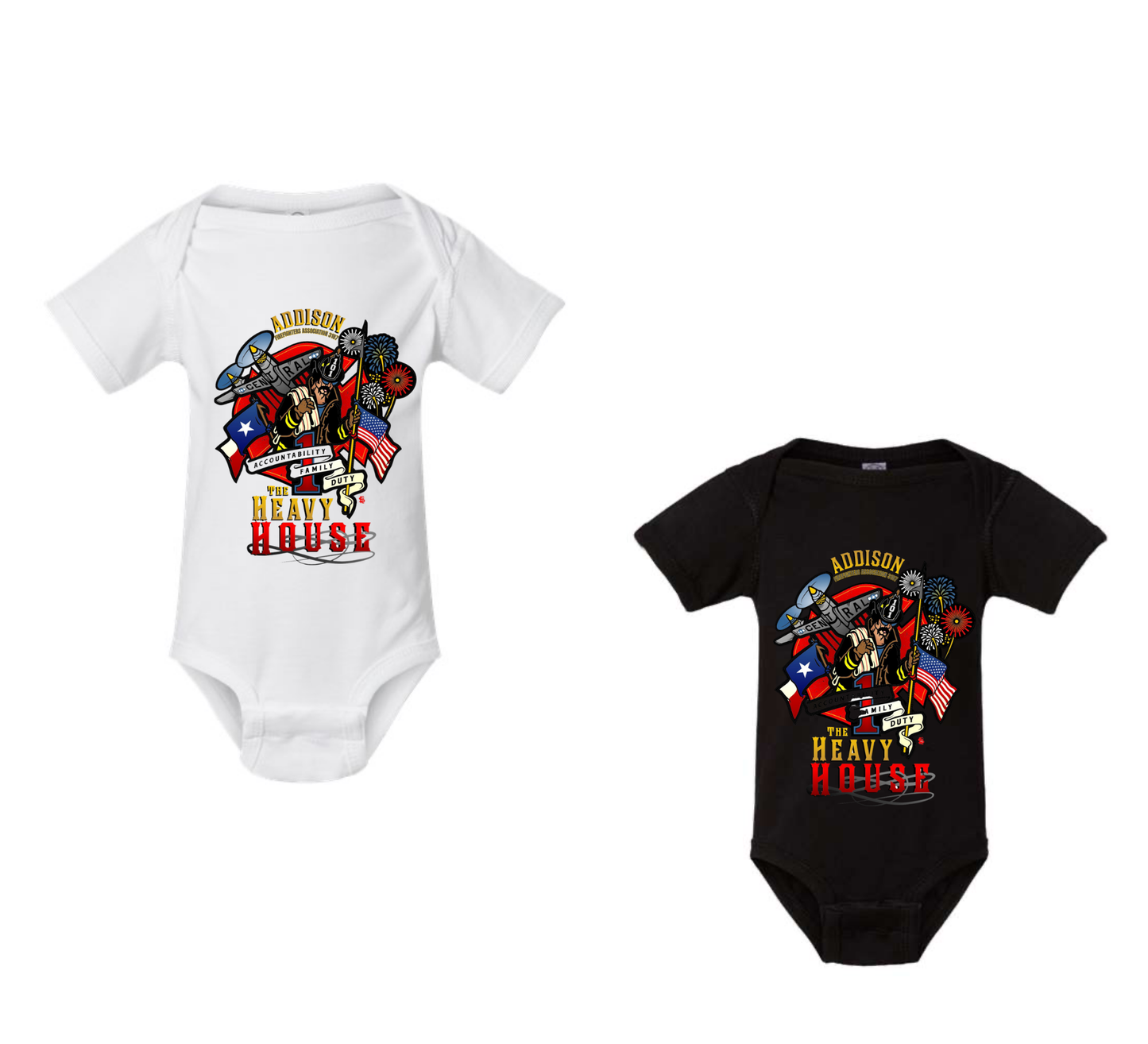 Addison's Fire Department Stations Onesie